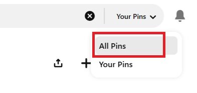 select all pins pinterest 